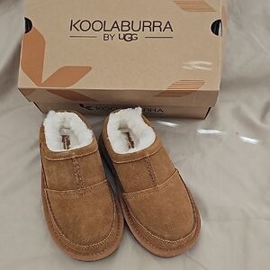Koolaburra by UGG Brown Slippers Fur Lining Size 13 Toddler